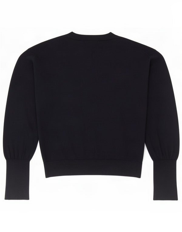 Benetton Dame sweater med rund hals i overstørrelse UK 10 Small Navy Blue