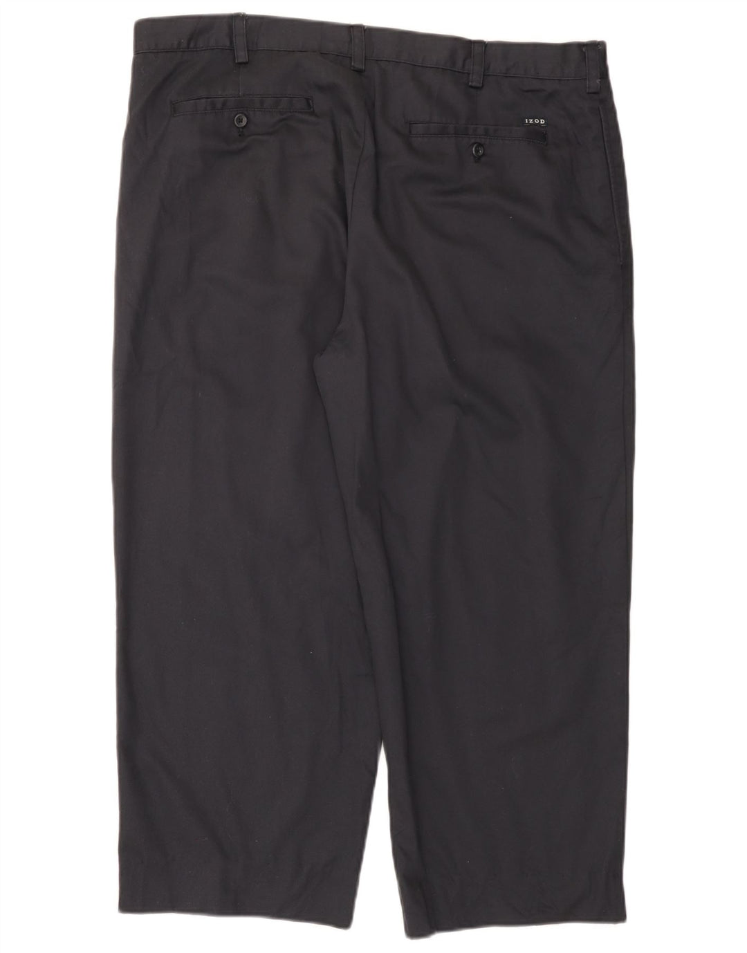 IZOD Herre Classic Fit Cropped Trousers W40 L25 Navy Blue
