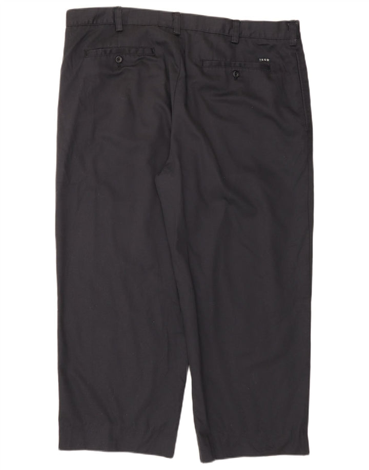 IZOD Herre Classic Fit Cropped Trousers W40 L25 Navy Blue