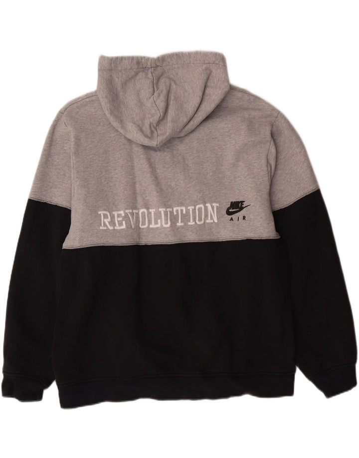 Nike Herre grafisk hættetrøje med lynlås UK 39/41 Medium Black Colourblock