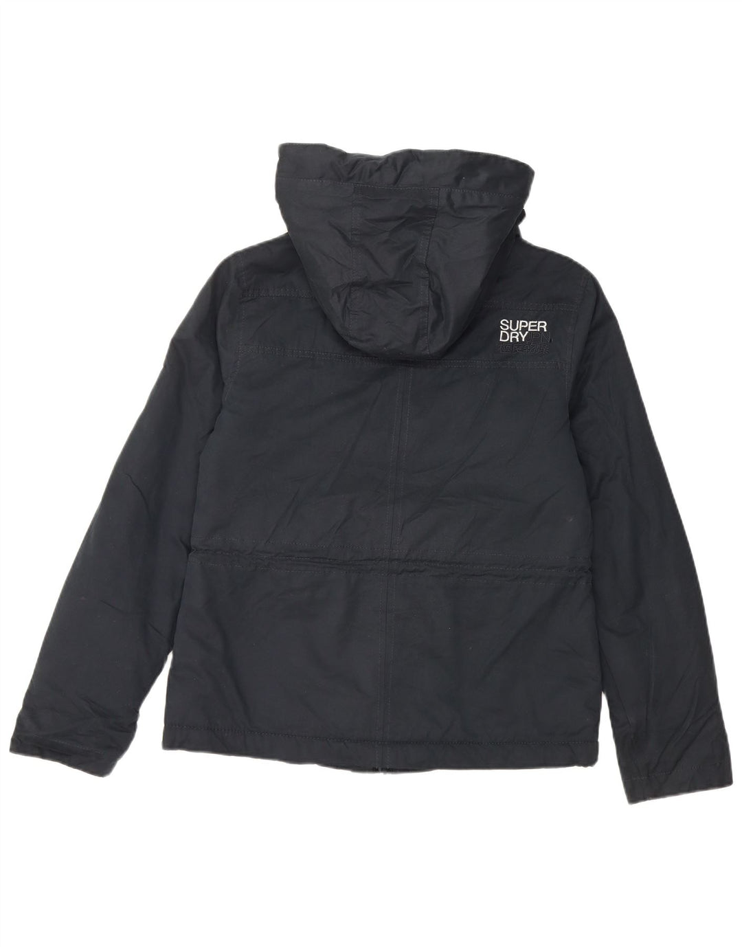 SUPERDRY Grafisk Windbreaker-jakke til kvinder UK 14 Medium Navy Blue