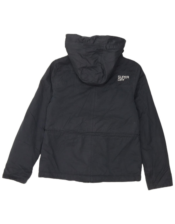 SUPERDRY Grafisk Windbreaker-jakke til kvinder UK 14 Medium Navy Blue