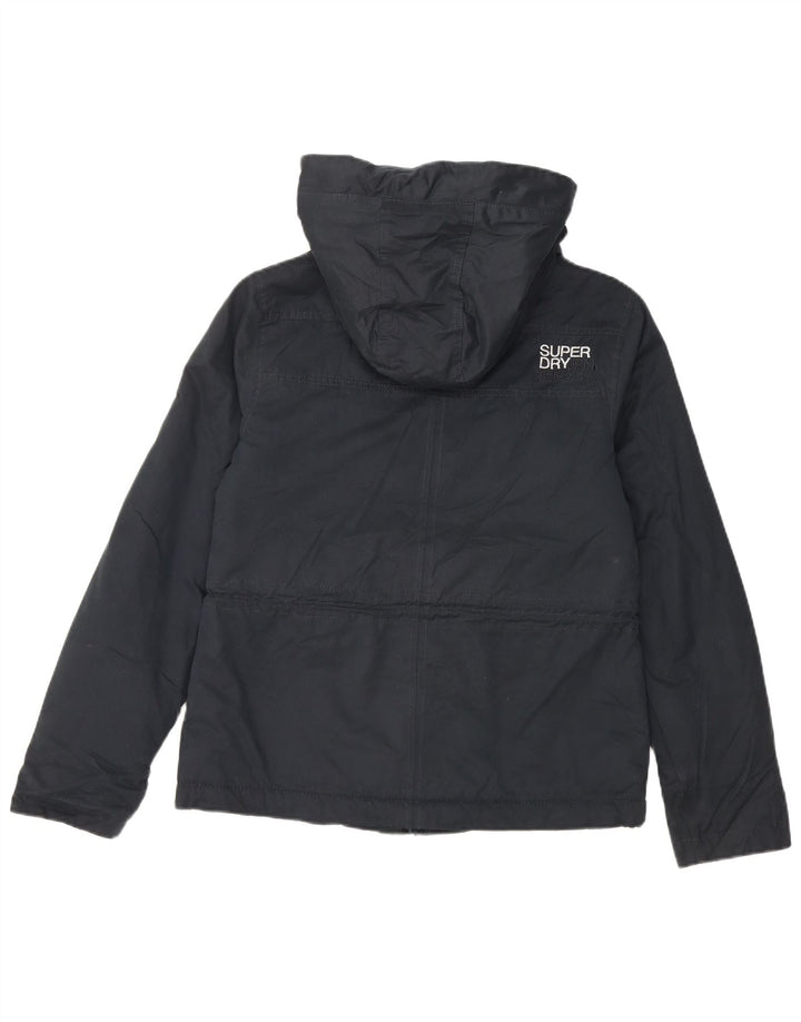 SUPERDRY Grafisk Windbreaker-jakke til kvinder UK 14 Medium Navy Blue
