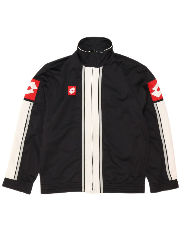 Lotto Herre træningsdragt Topjakke Medium Sort Colourblock Polyester
