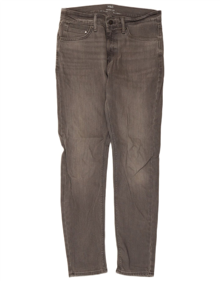 Marks & Spencer Skinny Jeans til mænd W30 L31 Grå bomuld