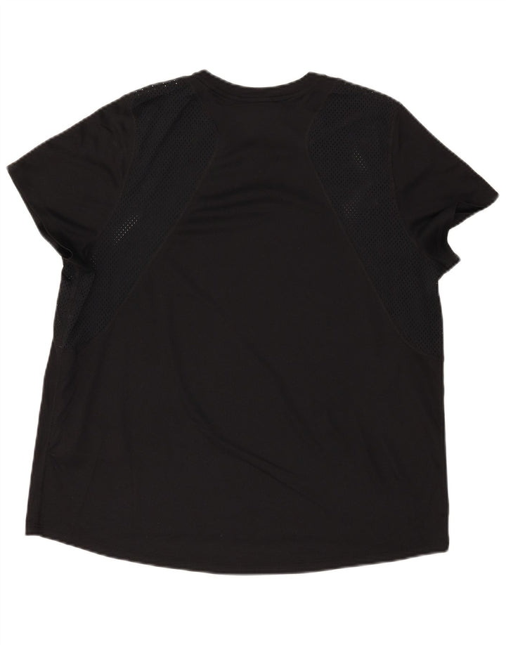 Nike Dame Dri Fit T-Shirt Top UK 18 XL Sort Polyester