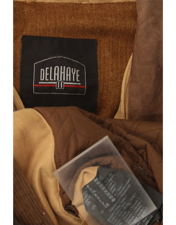 Delahaye Herre Utility Jacket UK 40 Stor Beige Bomuld