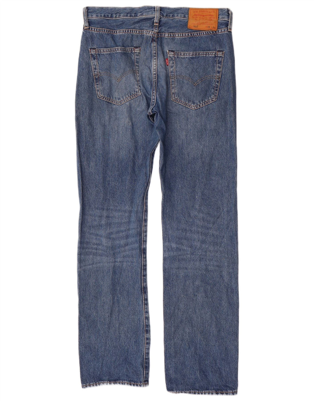 Levi's Herre 501 Straight Jeans W30 L30 Blå Bomuld