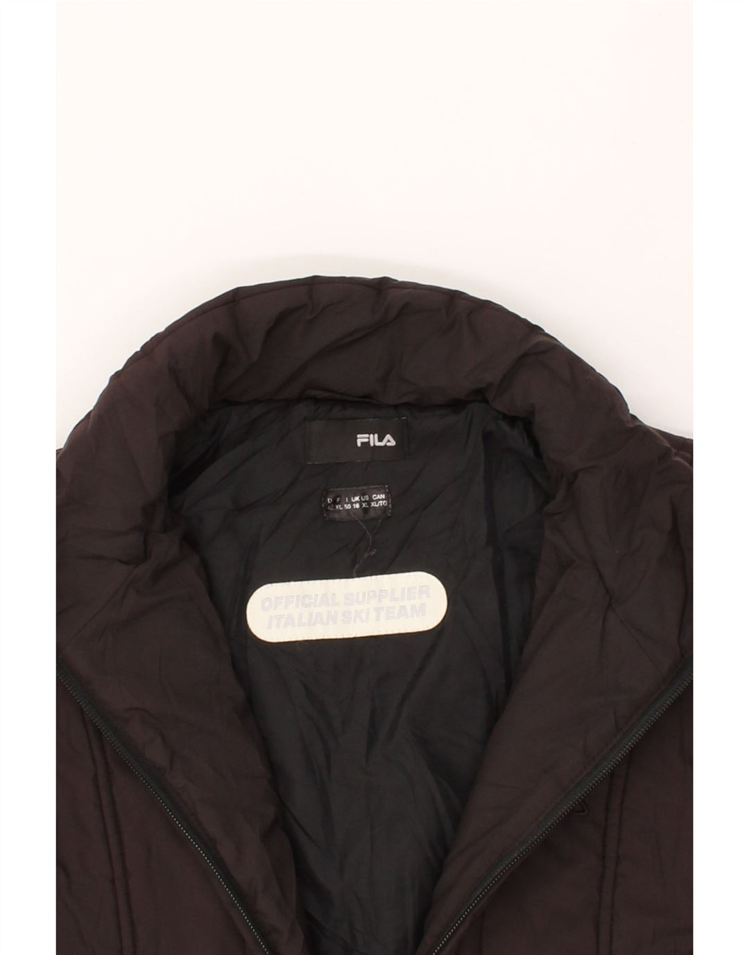 FILA Womens Padded Jacket UK 16 Large  Blue Polyester Vintage Fila and Second-Hand Fila from Messina Hembry 