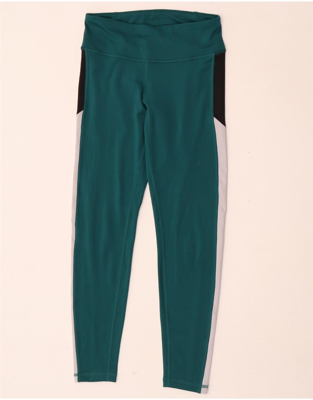 Reebok Grafiske Leggings til kvinder UK 8/10 Small Green Colourblock Polyester