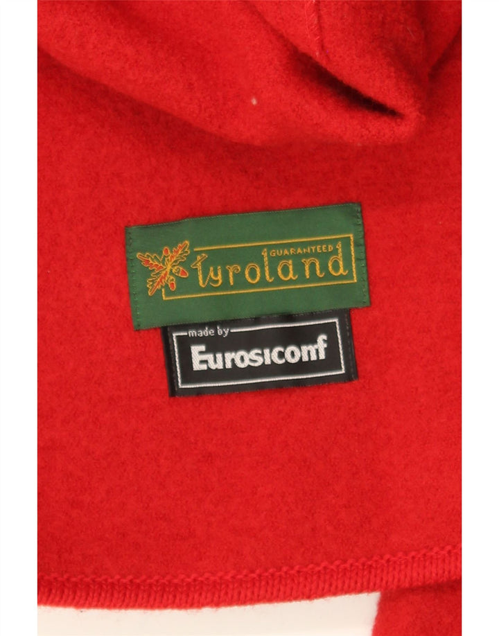 TYROLEAN Womens Overcoat UK 16 Large Red Floral Vintage Tyrolean and Second-Hand Tyrolean from Messina Hembry 