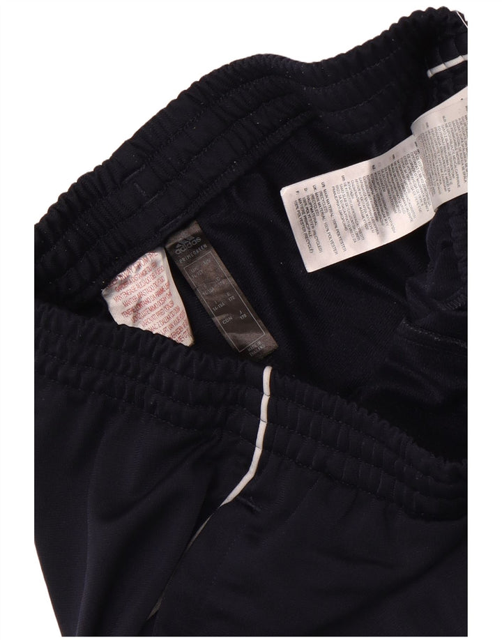 Adidas Drenge Træningsdragt Bukser Joggers 14-15 År Marineblå Polyester