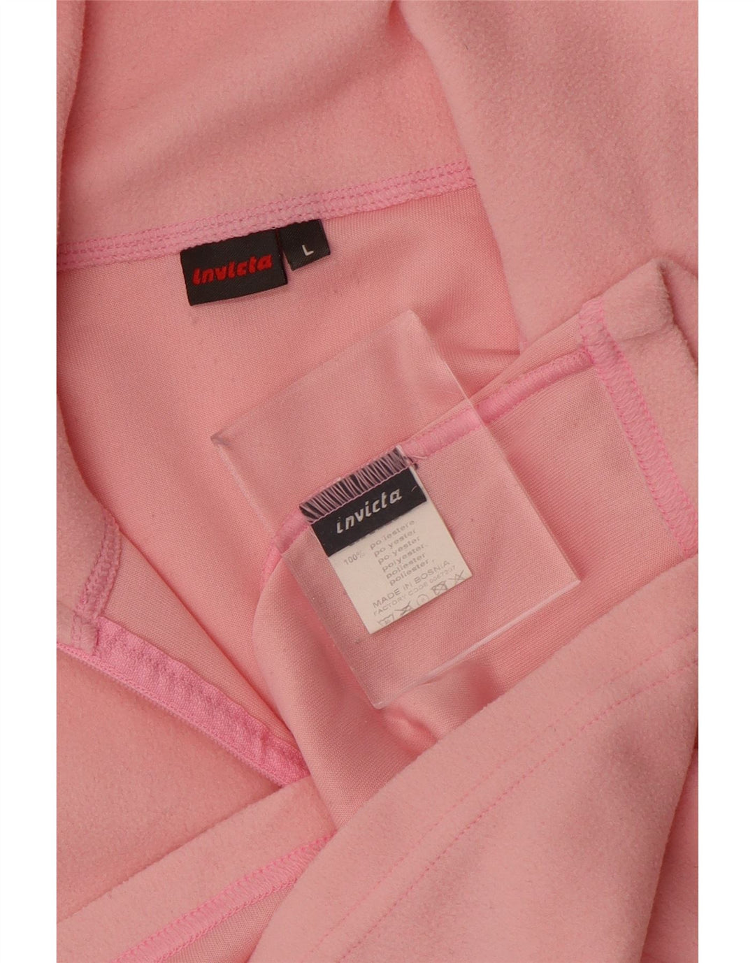INVICTA Fleece Jumper med lynlås til kvinder UK 16 Large Pink Polyester