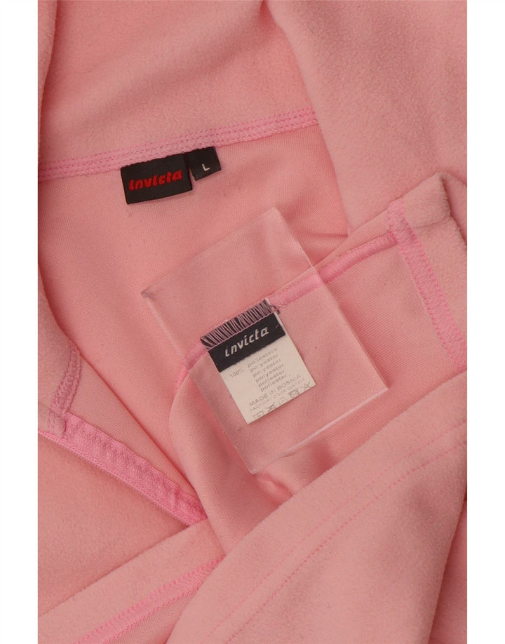 INVICTA Fleece Jumper med lynlås til kvinder UK 16 Large Pink Polyester