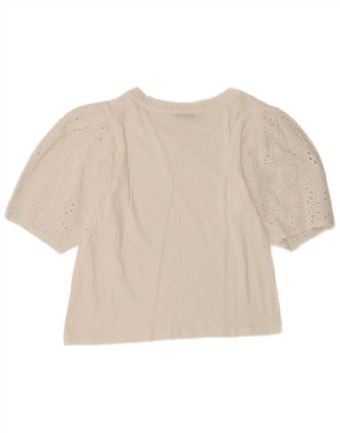 Zara Womens Crop Bluse Top UK 10 Small White