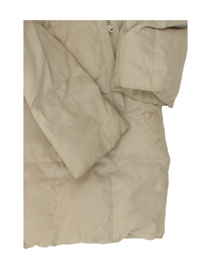 DIADORA Womens Padded Coat UK 16 Large Beige Polyester Vintage Diadora and Second-Hand Diadora from Messina Hembry 