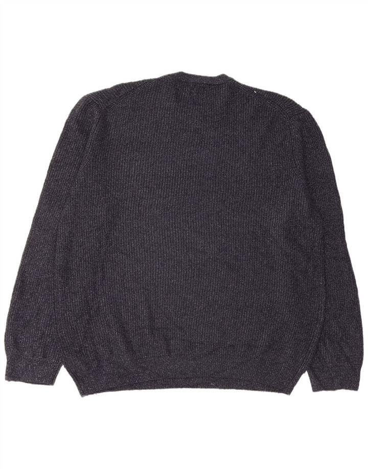 Marks & Spencer Herre sweater med rund hals 2XL Navy Blue Flecked