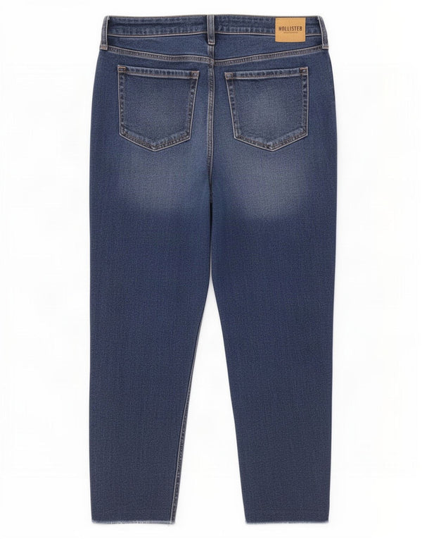 Hollister Dame Mom High Rise Tapered Jeans W31 L27 Blå Bomuld