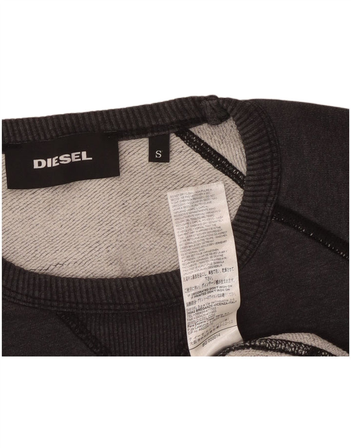 DIESEL Herre Grafisk Sweatshirt Jumper Lille Grå Bomuld