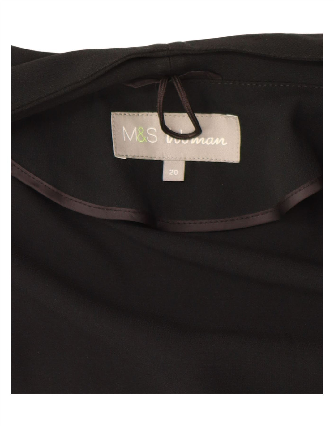Marks & Spencer Dame 3/4 ærmet åben blazerjakke UK 20 2XL Sort