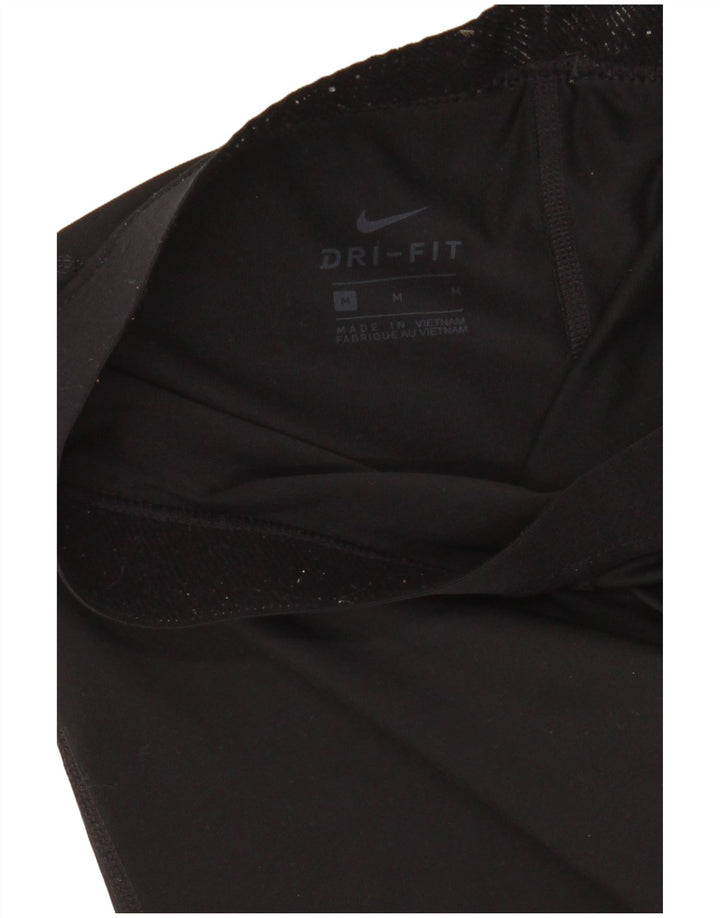 Nike Dame Dri Fit Grafiske Leggings UK 14 Medium Sort