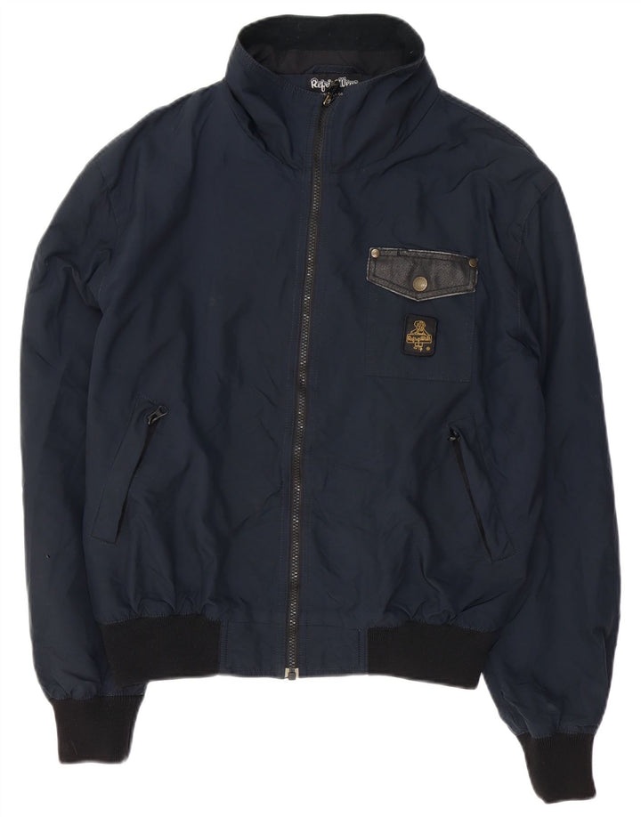 Refrigiwear Herre Cruz Bomber Jacket UK 40 Large Navy Blue Polyester