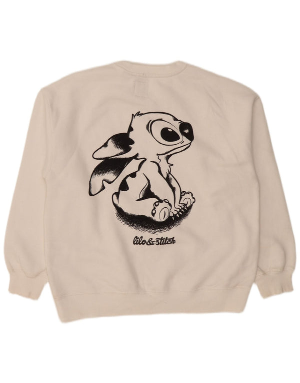 Zara Girl Stitch Grafisk Sweatshirt Jumper 13-14 år Hvid Bomuld