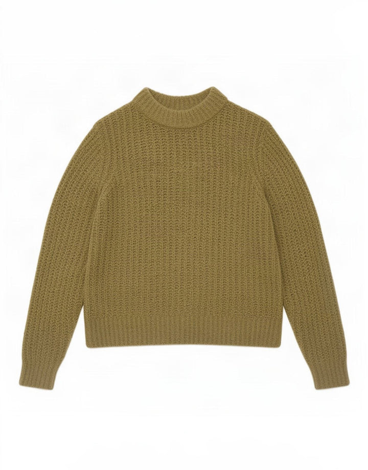 Marks & Spencer Dame Turtle Neck Jumper Sweater UK 16 Large Khaki