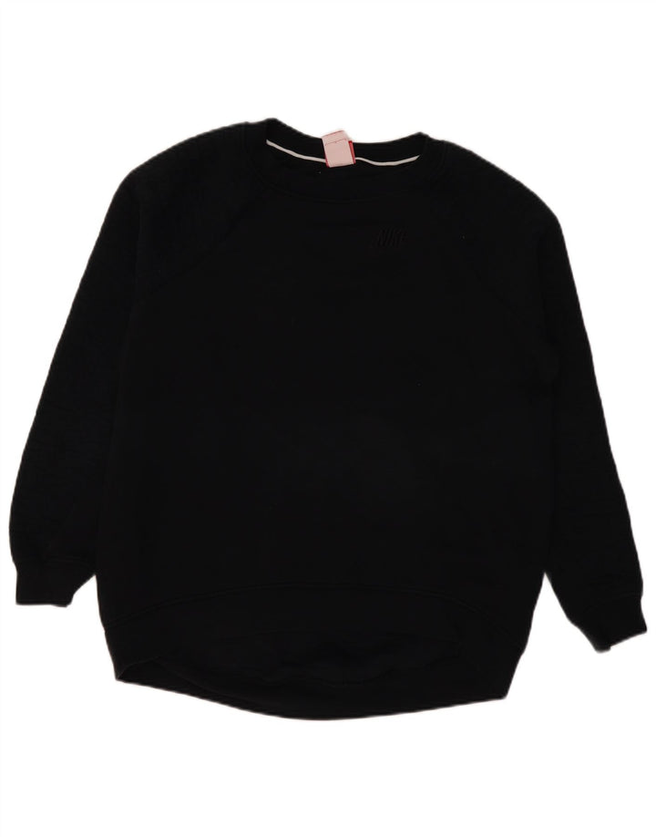 Nike Dame Sweatshirt Jumper Large Sort Bomuld