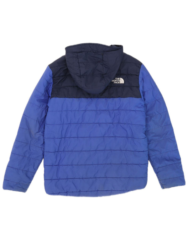 The North Face Boys Polstret hættejakke 11-12 år Stor blå farveblok