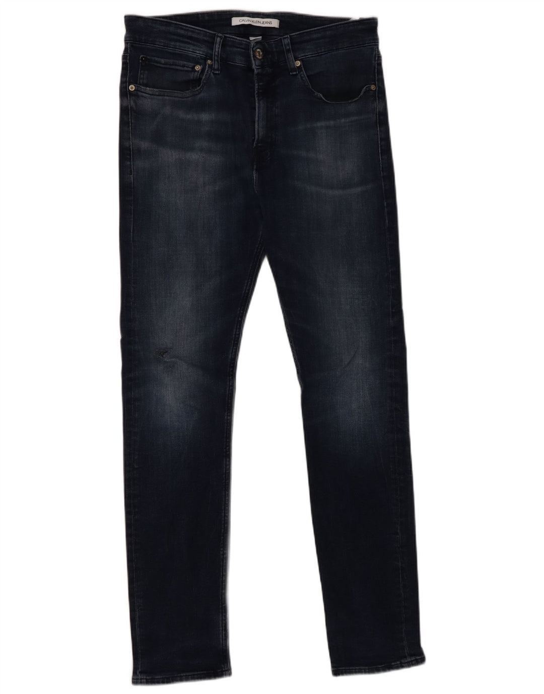 CALVIN KLEIN Slim Jeans til mænd W33 L32 Marineblå Bomuld