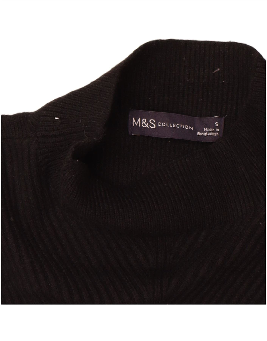 MARKS & SPENCER Dame Turtle Neck Sweater UK 10 Small Black