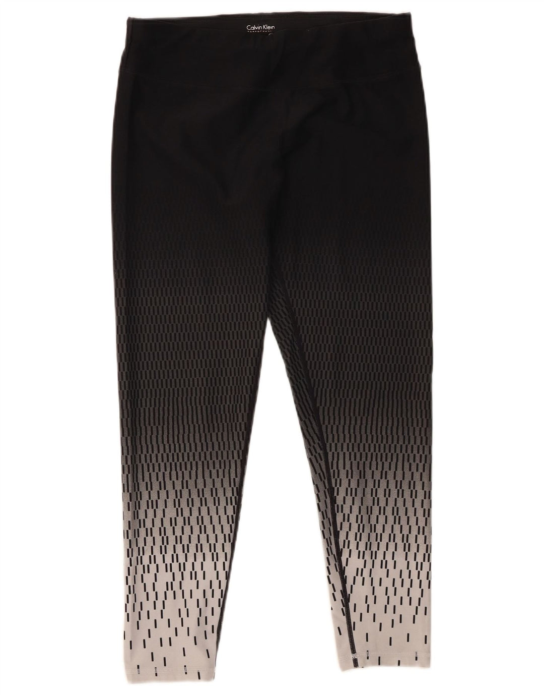 Calvin Klein Dame Leggings UK 14 Stor Sort Geometrisk