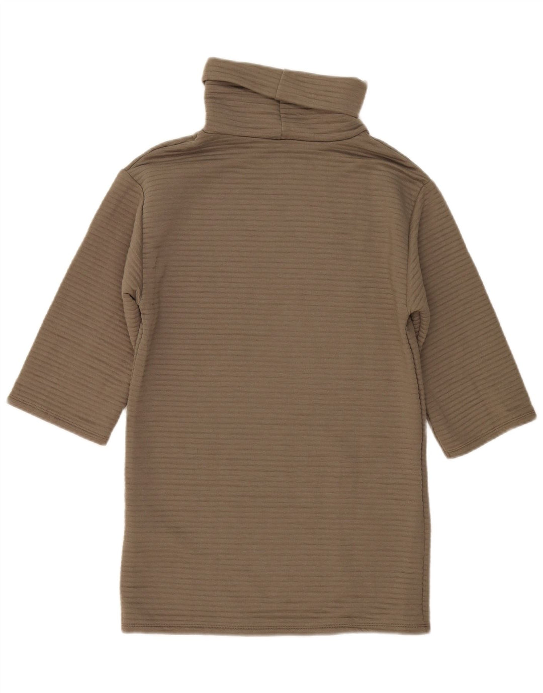 Zara Dame 3/4 ærmer Oversized Shift Dress UK 10 Small Khaki Polyester