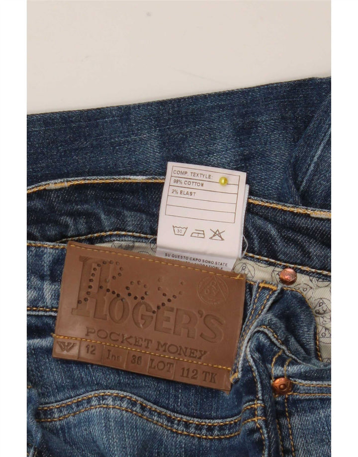 Roy Rogers Dame Slim Jeans UK 12 Medium W26 L30 Blå Bomuld