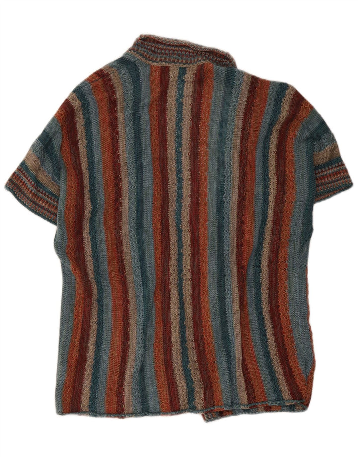 Peruvian Connection Dame Kortærmet Cardigan Sweater UK 10 Small Multic
