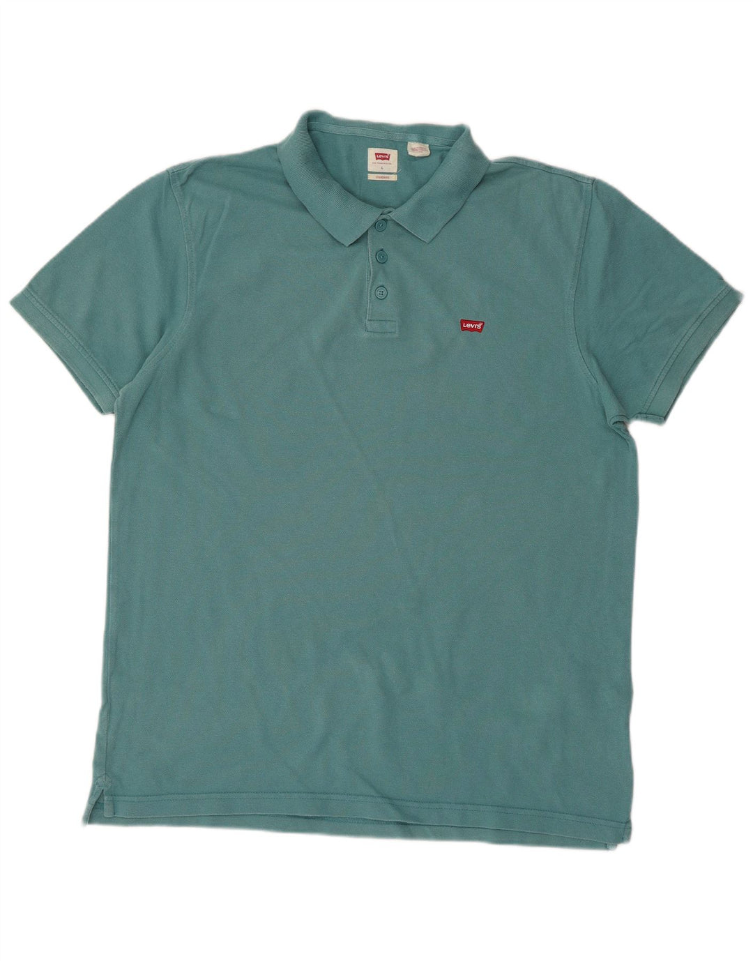 LEVI'S Mens Standard Polo Shirt Large Blue Cotton