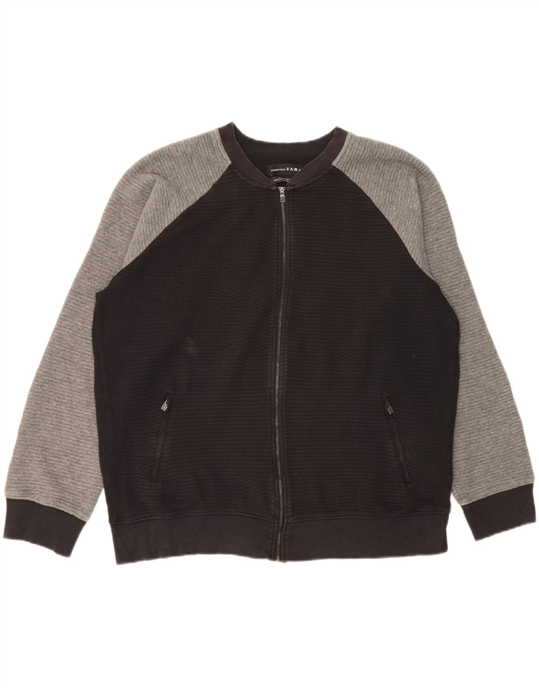 Zara Træningsdragt til mænd Topjakke 2XL Sort Colourblock Bomuld