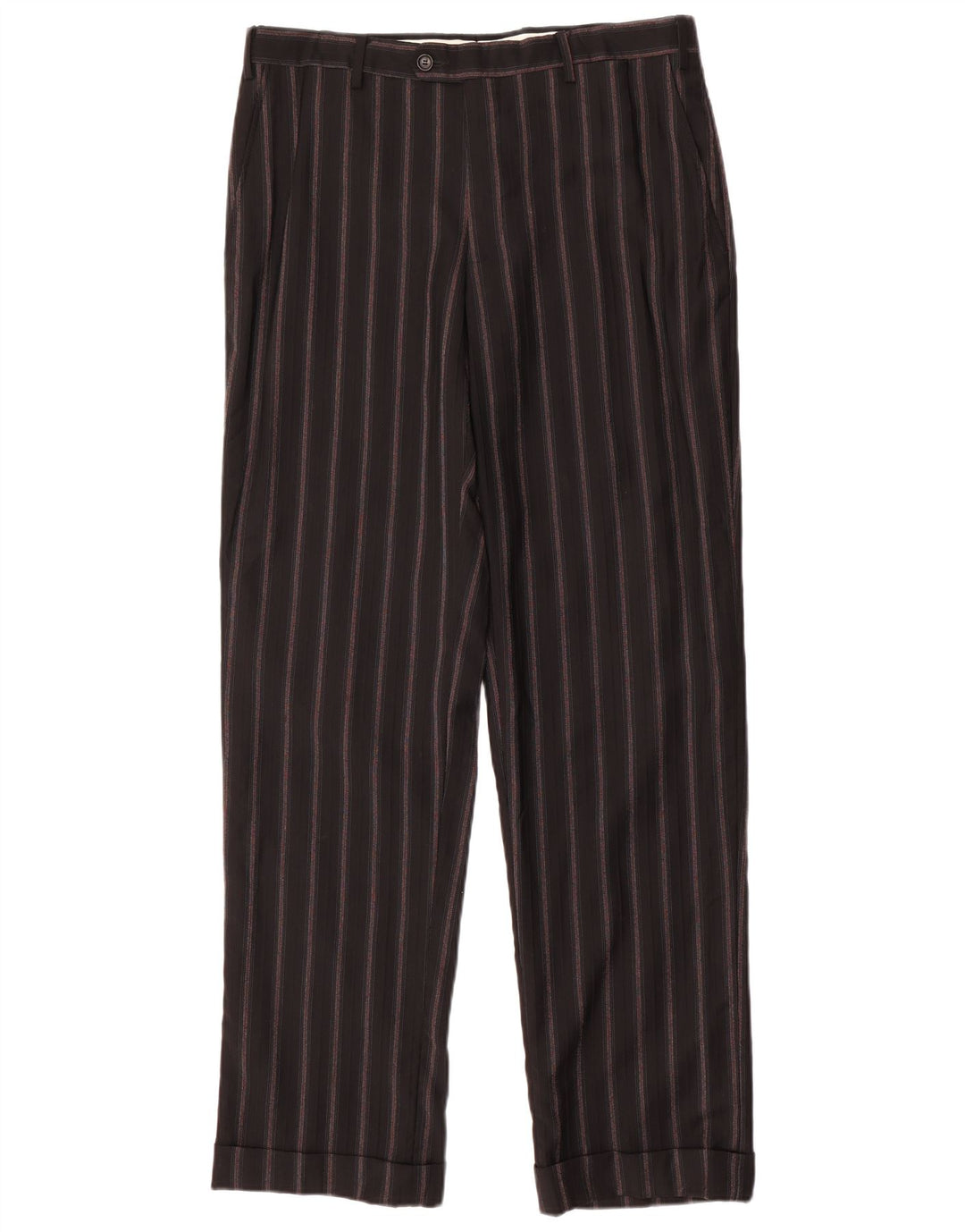 PAL ZILERI Herre 3-knap 2-delt jakkesæt IT 50 Large W34 L33 Sort Stribet