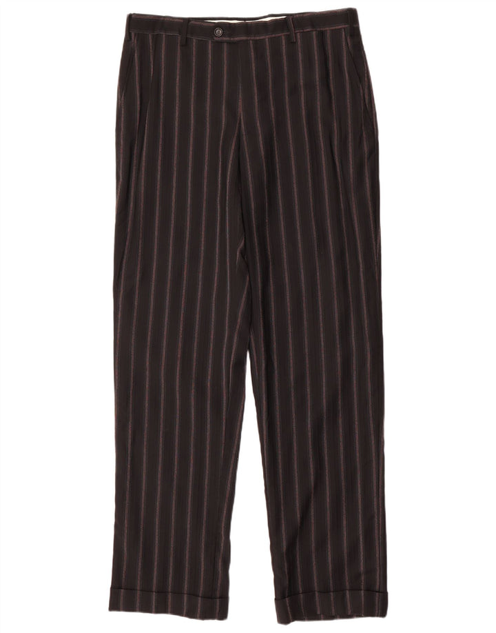 PAL ZILERI Herre 3-knap 2-delt jakkesæt IT 50 Large W34 L33 Sort Stribet