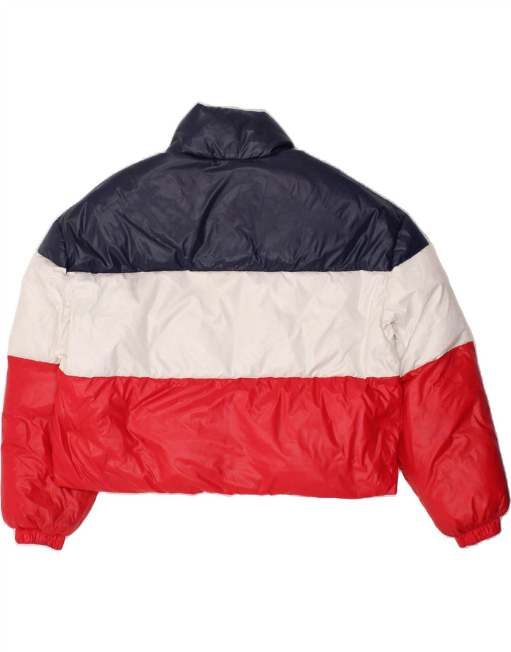 LEVI'S Womens Crop Padded Jacket UK 16 Large Multicoloured Colourblock Vintage Levi's and Second-Hand Levi's from Messina Hembry 