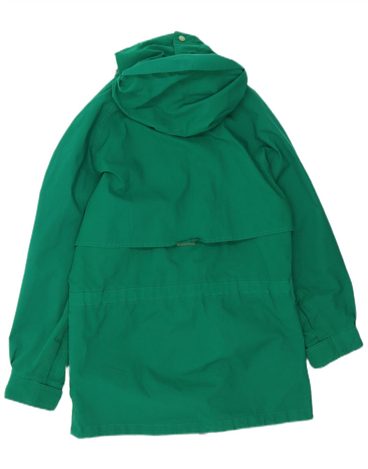 Eddie Bauer Regnjakke med hætte til mænd UK 36 Lille grøn polyester