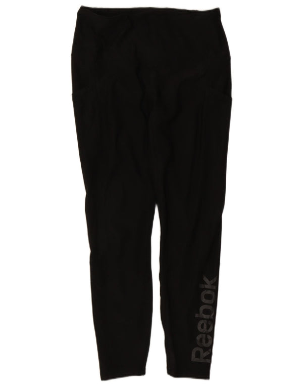 Reebok Grafiske Leggings til kvinder UK 12 Medium Sort