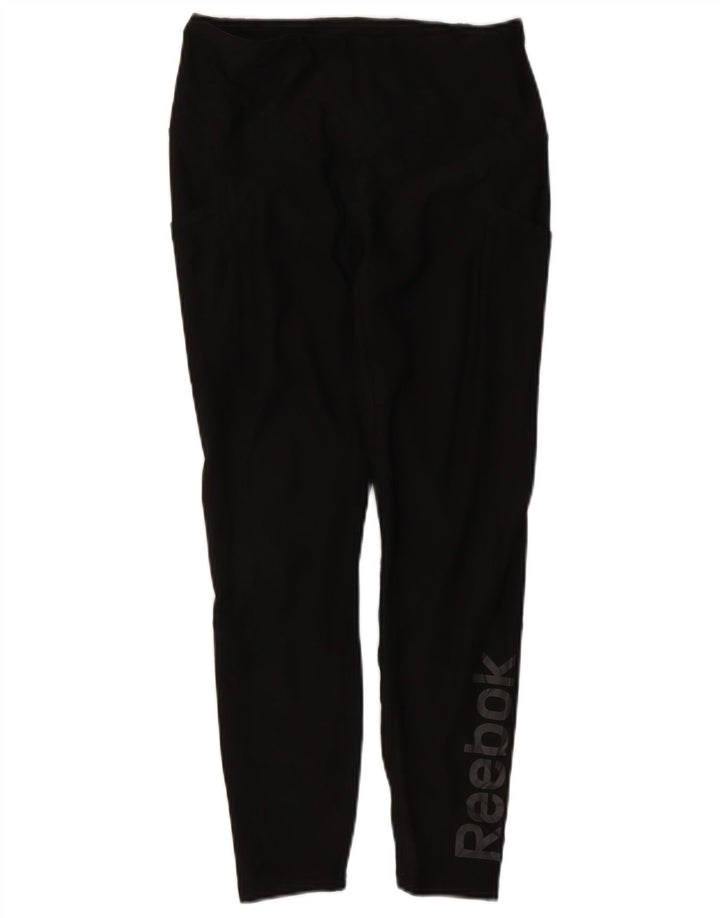 Reebok Grafiske Leggings til kvinder UK 12 Medium Sort