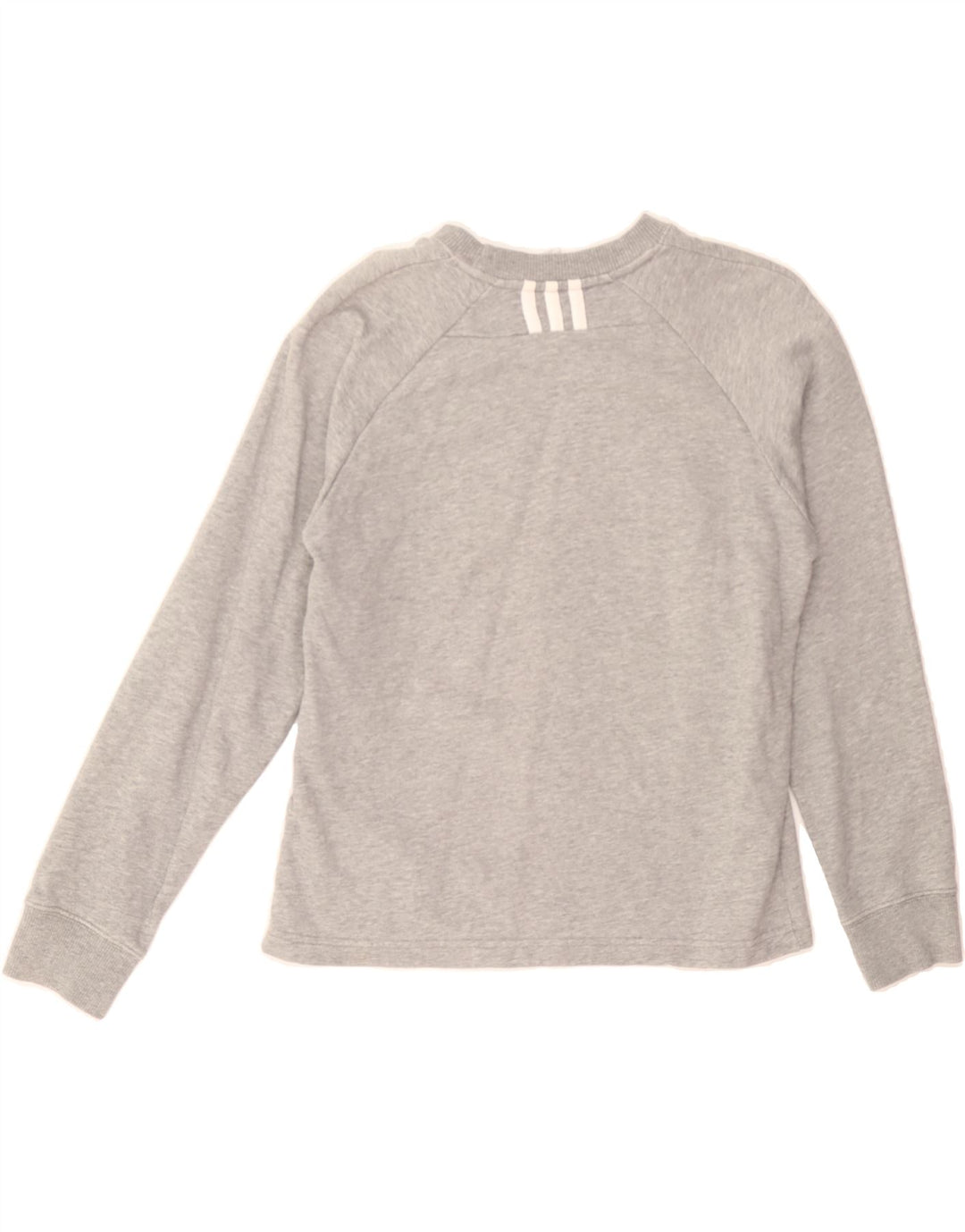 ADIDAS Womens Crop Top Long Sleeve UK 12 Medium Grey Vintage Adidas and Second-Hand Adidas from Messina Hembry 