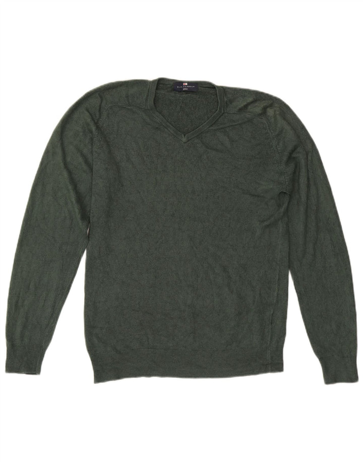Marks & Spencer Herre Blue Harbor V-hals sweater lille grøn akryl