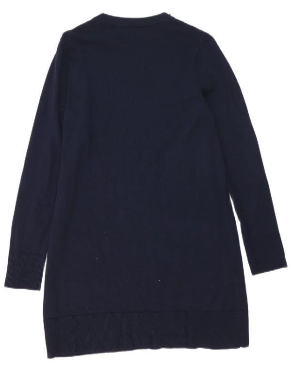 Zara Dame Langærmet Jumper Dress UK 10 Small Navy Blue
