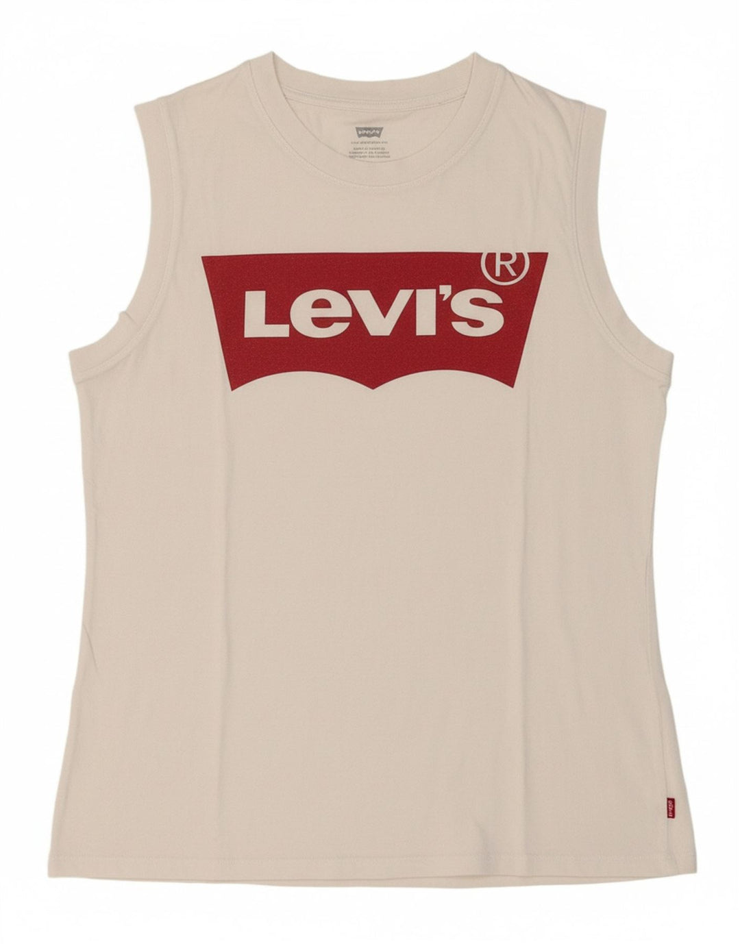 LEVI'S Womens Graphic Vest Top UK 6 XS White