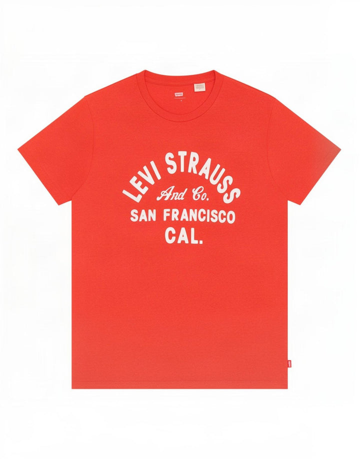 Levi's Herre grafisk T-shirt Top Medium Rød Bomuld