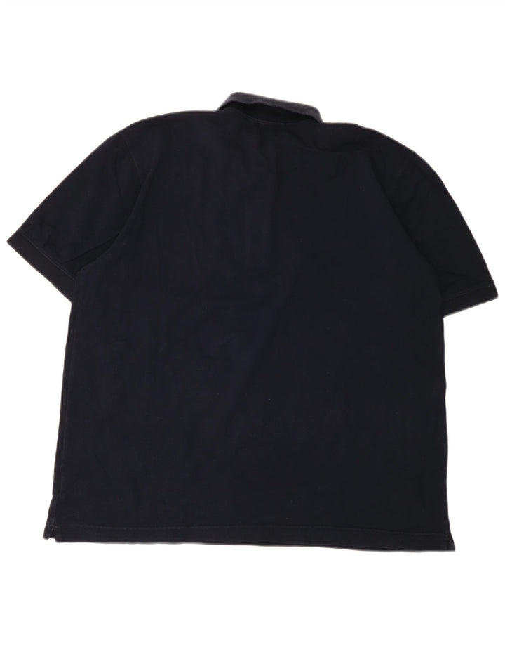 Sergio Tacchini Herre poloskjorte IT 52 Stor marineblå bomuld